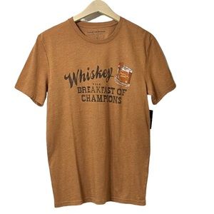 Lucky Brand Whiskey Breakfast Graphic Short Sleeve Tee Size Medium